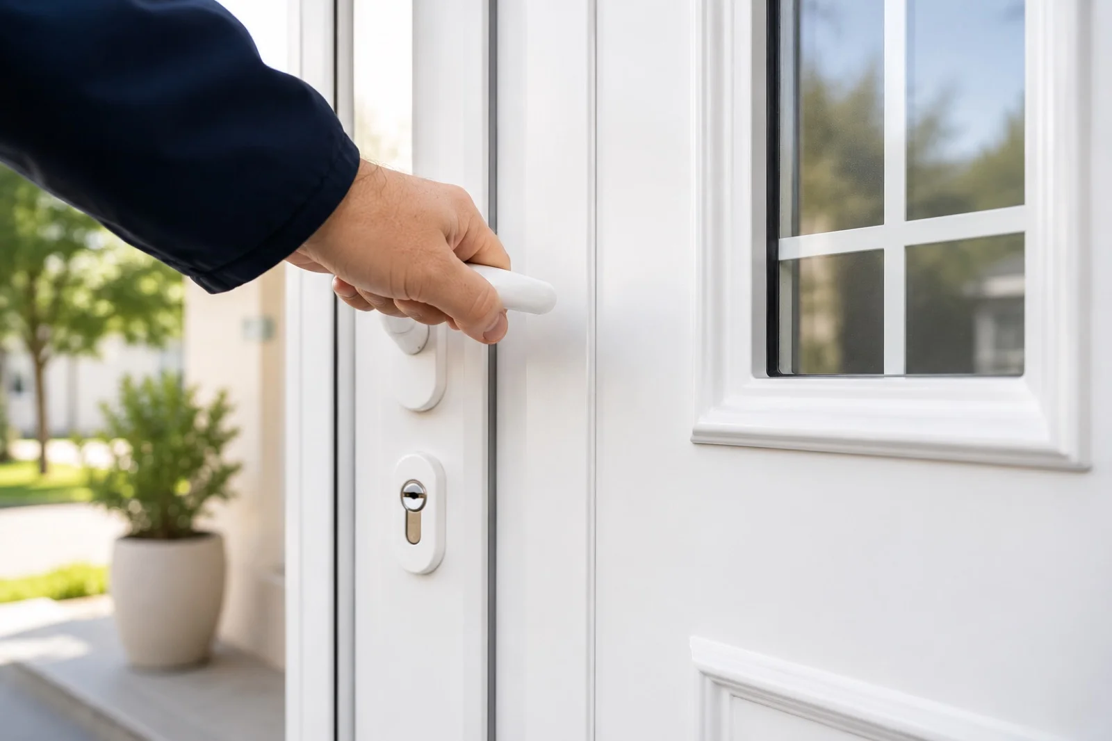 uPVC door lock handles and anti-snap cylinders